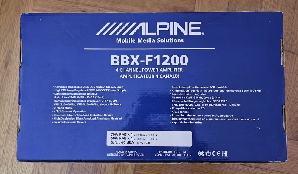 Amplificador Alpine BBX-F1200 Max 600W (Novo)