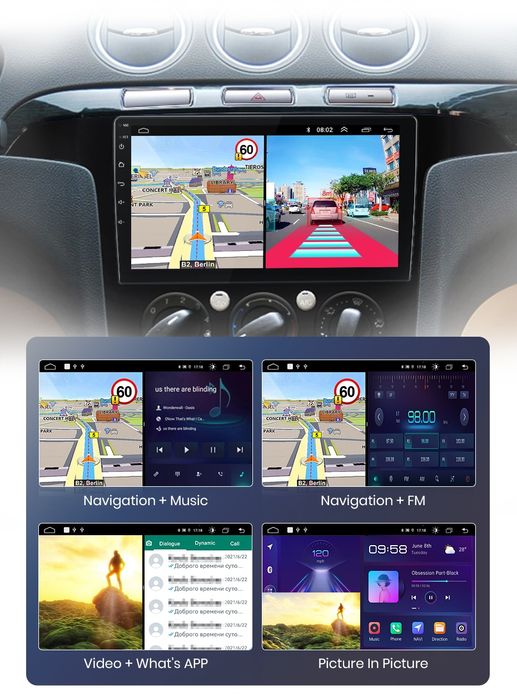 Rádio 9" android Ford S-Max 2007-15 CARPLAY WIFI GPS 2/32GB Novo