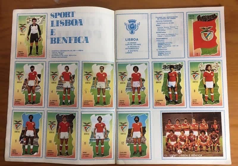 Caderneta futebol Ídolos de Portugal