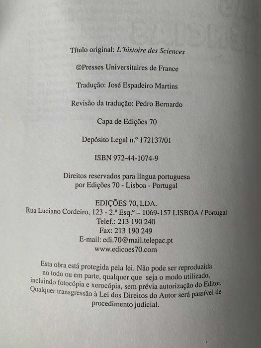 História das Ciências, de Pascal Acot