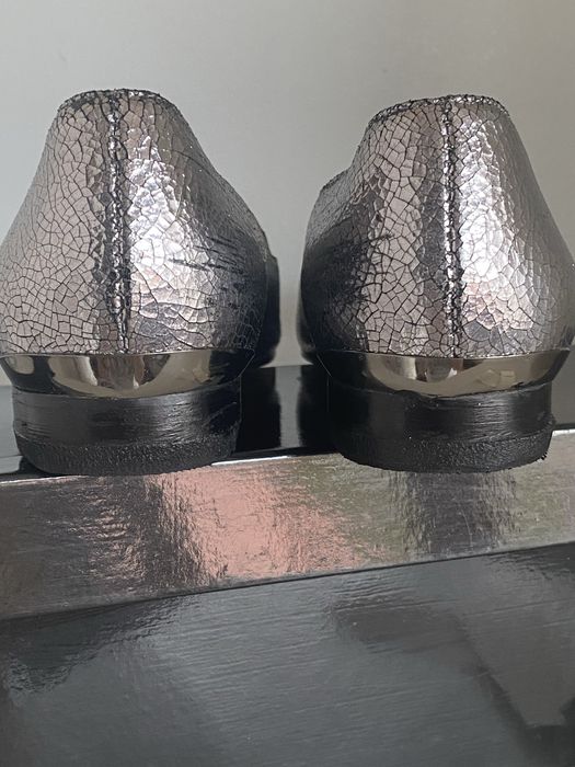 Pinko oryginalne Baleriny skóra  Grey metalik