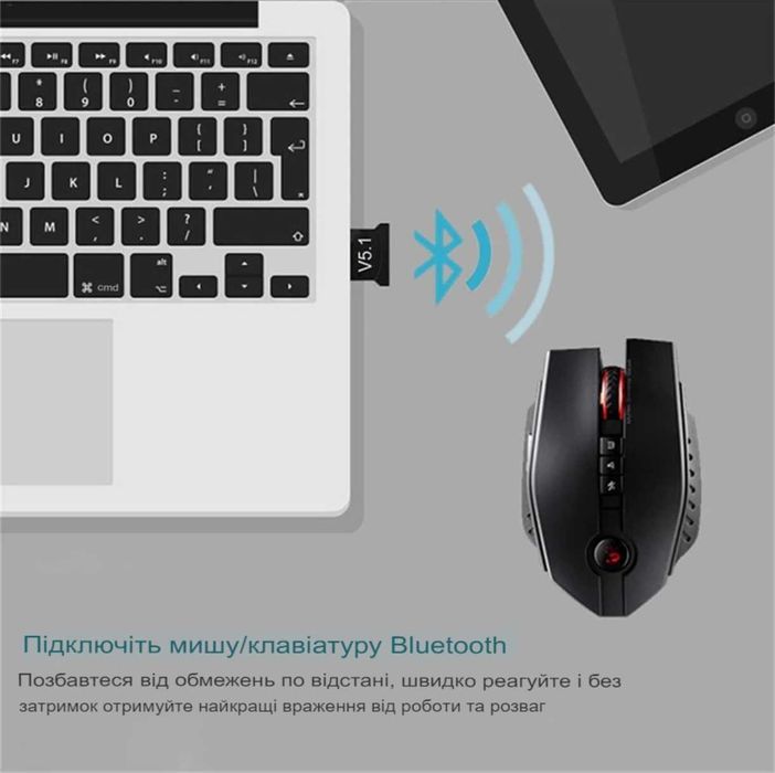 Адаптер Bluetooth 5,1 USB 2.0 для ПК Windows 11/10/8,1 (sv3666) блютуз