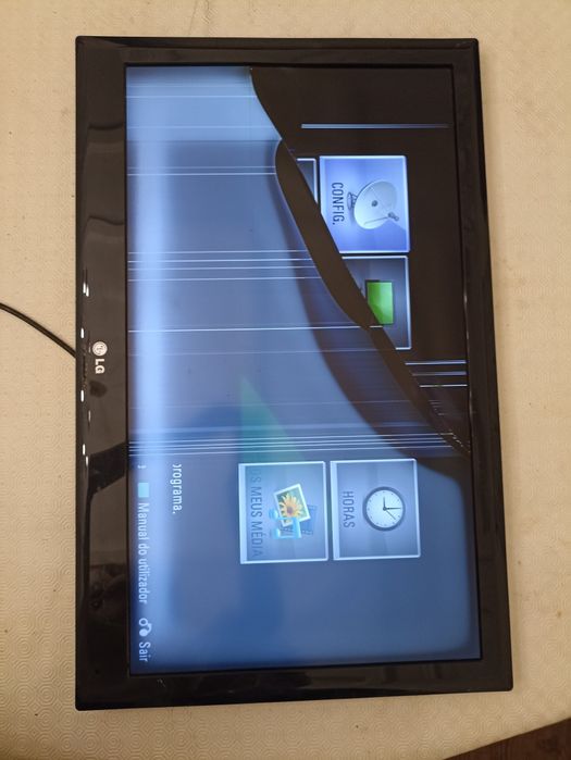 TV LG 32LE3300 a funcionar com painel partido