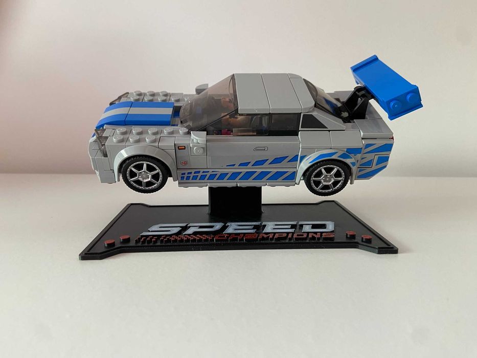 Suporte p/ LEGO Speed Champions Velocidade Furiosa Nissan Skyline GT-R