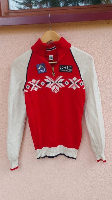 sweter wełniany dale of Norway 100% wełna wool ciepły S 36
