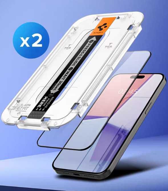 Szkło Hartowane Pełne Do Apple iPhone 13/ 13Pro/14/ Spigen AlignMaster 1 szt.