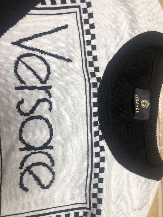 Versace oryginalny sweter r.40 czarny biały Italia ideał