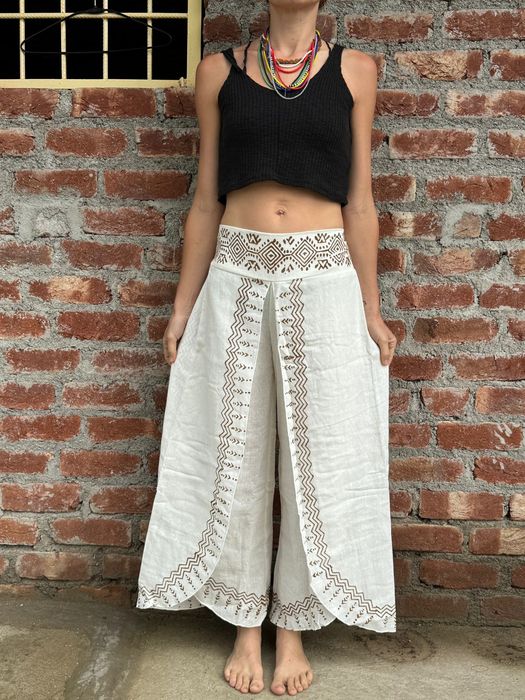 Spodnie etno bawełniane