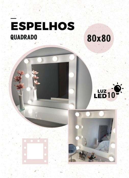 Espelhos de maquilhagem profissionais