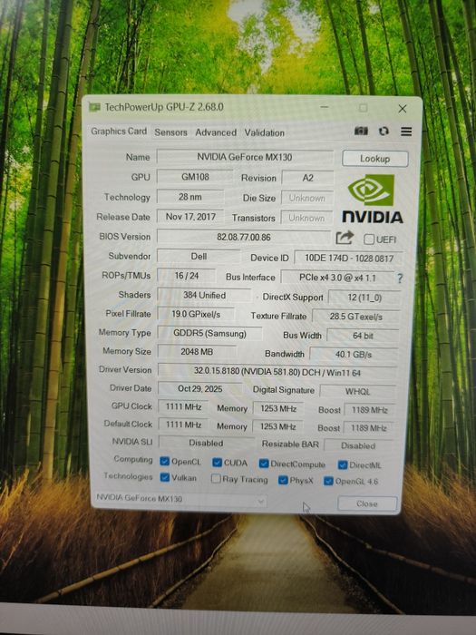 Dell Latitude 5590 15.6" FHD/ I7-8650U/16GB/256Gb/GPU MX130 2GB