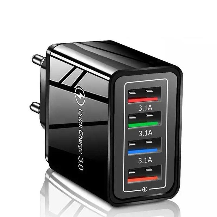 Ładowarka do Telefonów Sieciowa 4 x USB 3,1A 5V