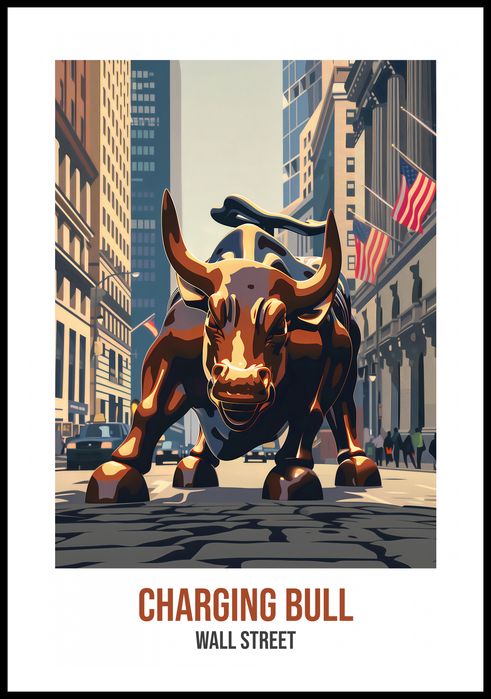 Plakat 61x90,5cm Charging Bull