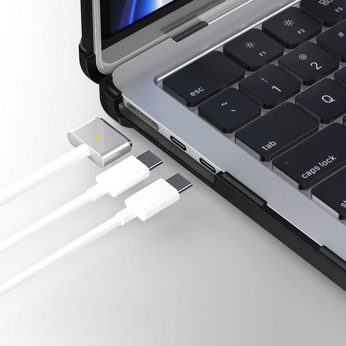 TECH-PROTECT SMARTSHELL PRO MACBOOK AIR 13 M2 / M3 / M4 / 2023-2025 BLACK/CLEAR