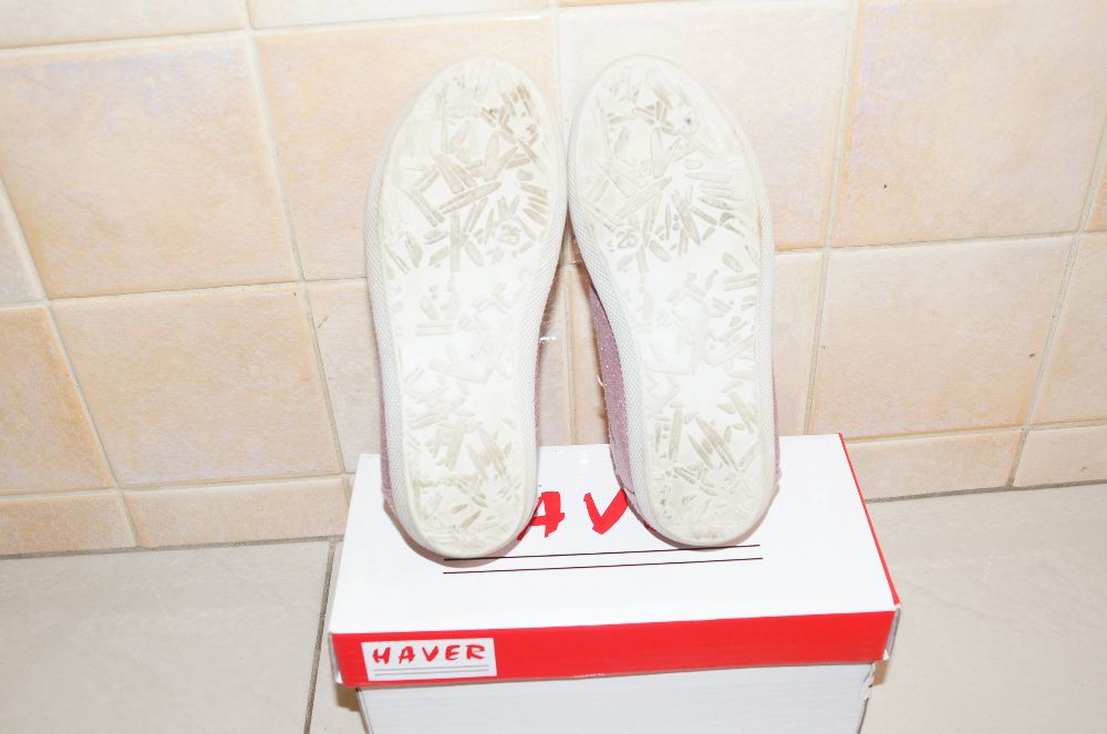 Buty Kapcie do przedszkola brokatowe Haver 25