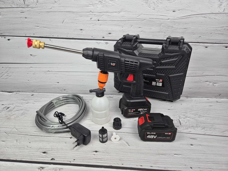 Promocja! Nowa Myjka Ciśnieniowa Akumulatorowa zestaw do mycia 2 aku