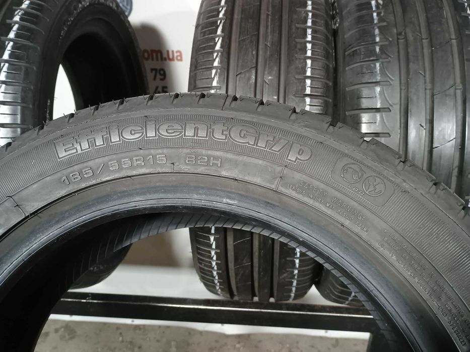 4шт 185/55 15 Goodyear EfficientGrip літні шини вживані, протектор 7мм