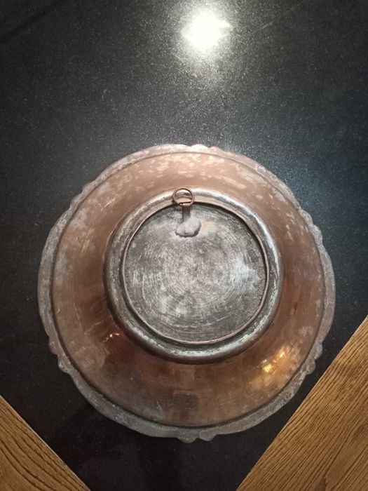 ANTIGUIDADE: prato para decoração em cobre