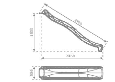 Escorrega de 3m e 2,2m. Preço sem transporte incluído.