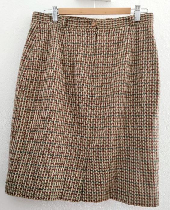 Saia 40% lã quadrados