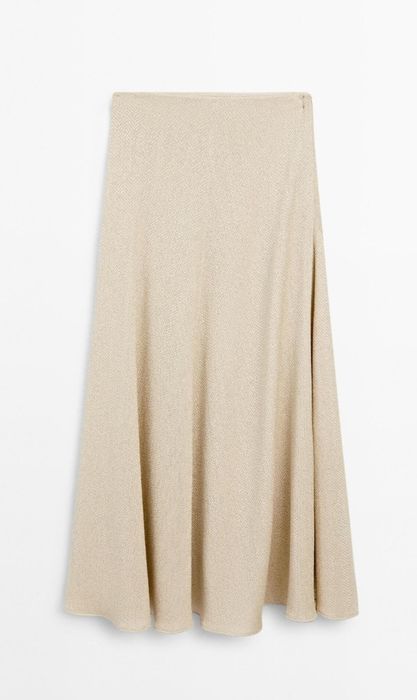 Юбка Massimo Dutti с соломенным эффектом