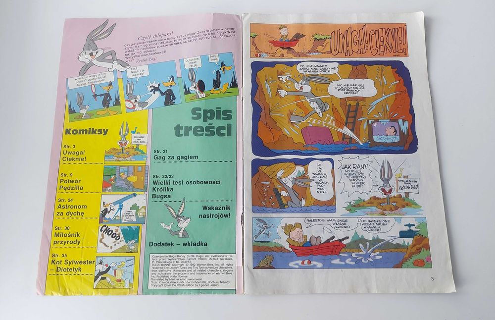 Królik Bugs 1/92 komiks Egmont