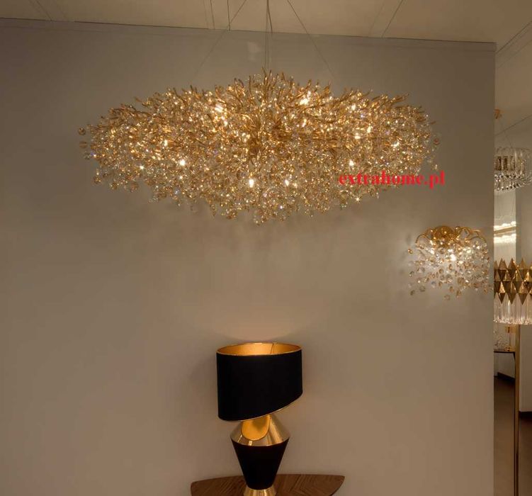 Luksusowy Żyrandol glamour "Kryształowy obłoczek" 150cm