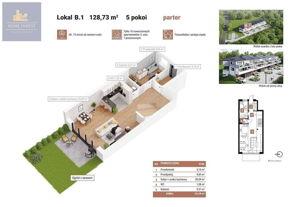 Mieszkanie 2 poziomy z ogrodem – pohled 2