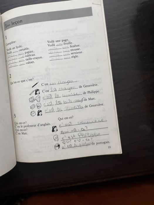 Conjunto livros escolares de francês antigos