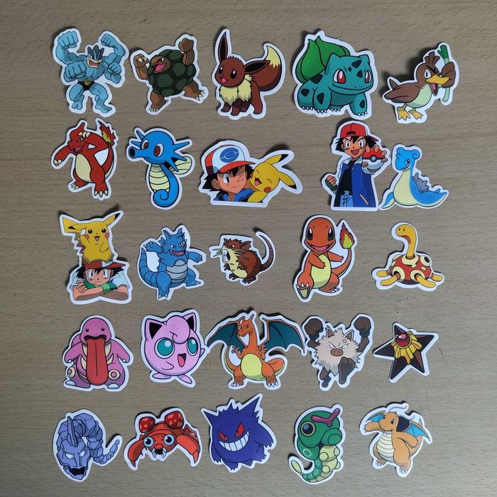100 Stickers Autocolantes Pokémon Pikachu
