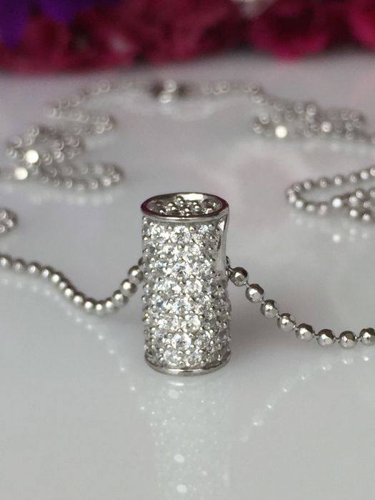 Срібна Цепочка з кулоном Sif Jakobs, (Thomas Sabo, Xenox) цирконій