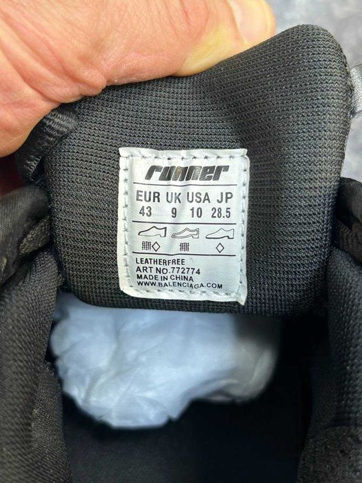 Кросівки BALENCIAGA Runner кроссовки черные кеди кеды чорні 43 42 44