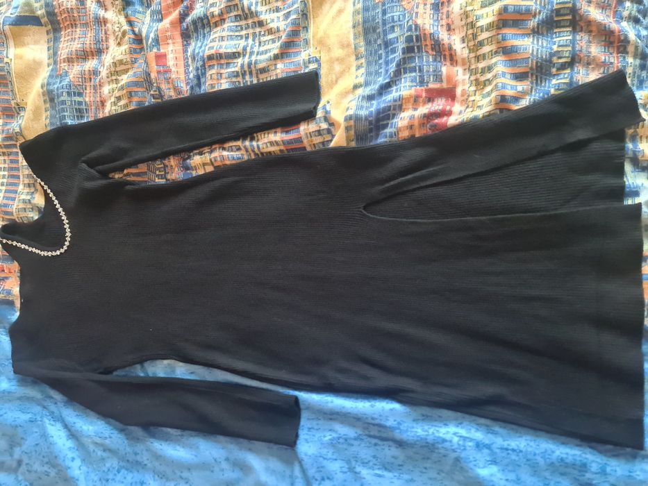 Sukienka dzianinowa czarna uni