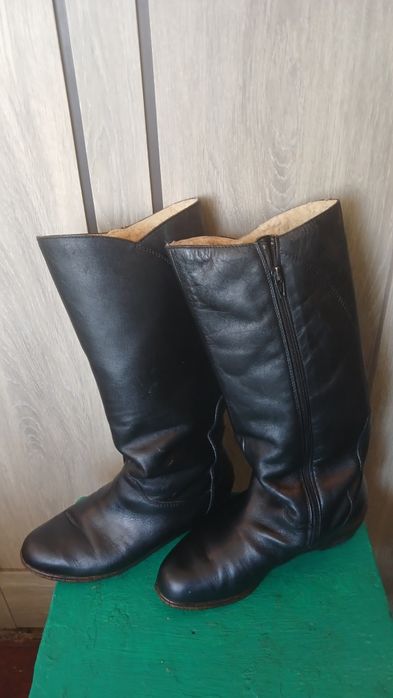 Чоботи шкіра,мех.