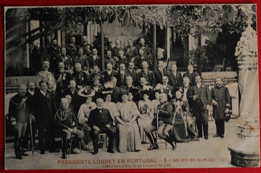 Presidente Loubet em Portugal grupo do almoço em Sintra (Reserva TC)