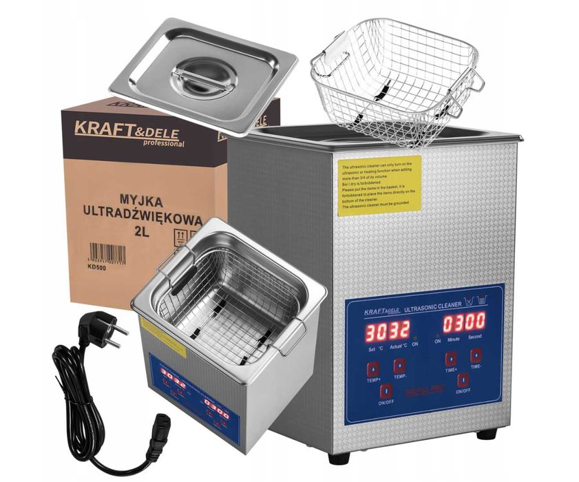 Ультразвукова мийка Kraft&Dele KD500 2 л з дисплеєм для інструментів