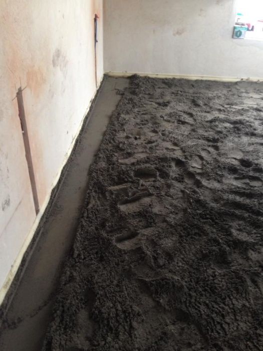 Полусухая стяжка пола, Штукатурка стін