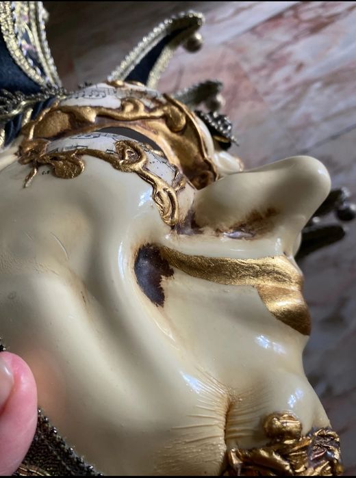 Mascara Veneziana vintage artesanal Séc.XVIII  Coleção Particular