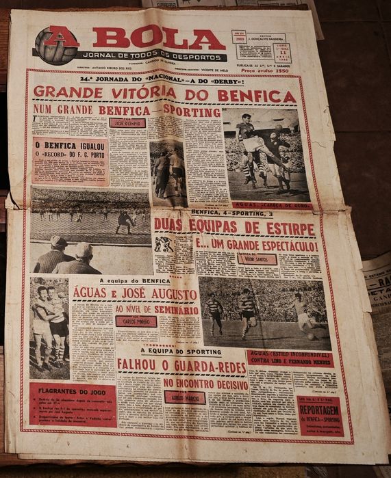 Lote de jornais A Bola antigos