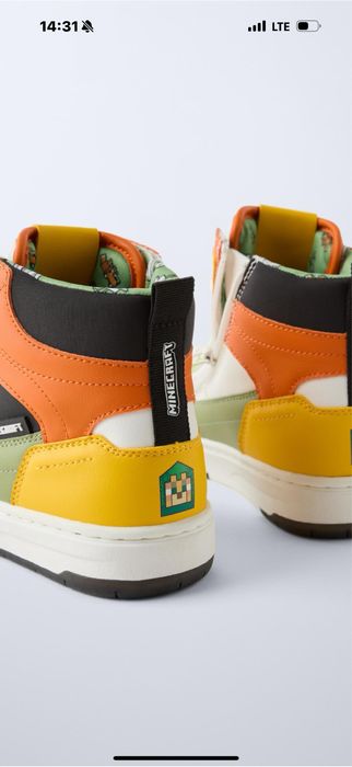 Високі кеди «Майнкрафт» фірма Зара розмір 34