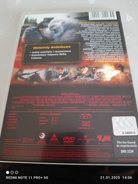 Film DVD Mumia Grobowiec cesarza smoka