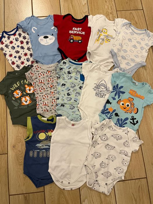 Body 13 szt.  z krótkim rękawem 74 OKAZJA