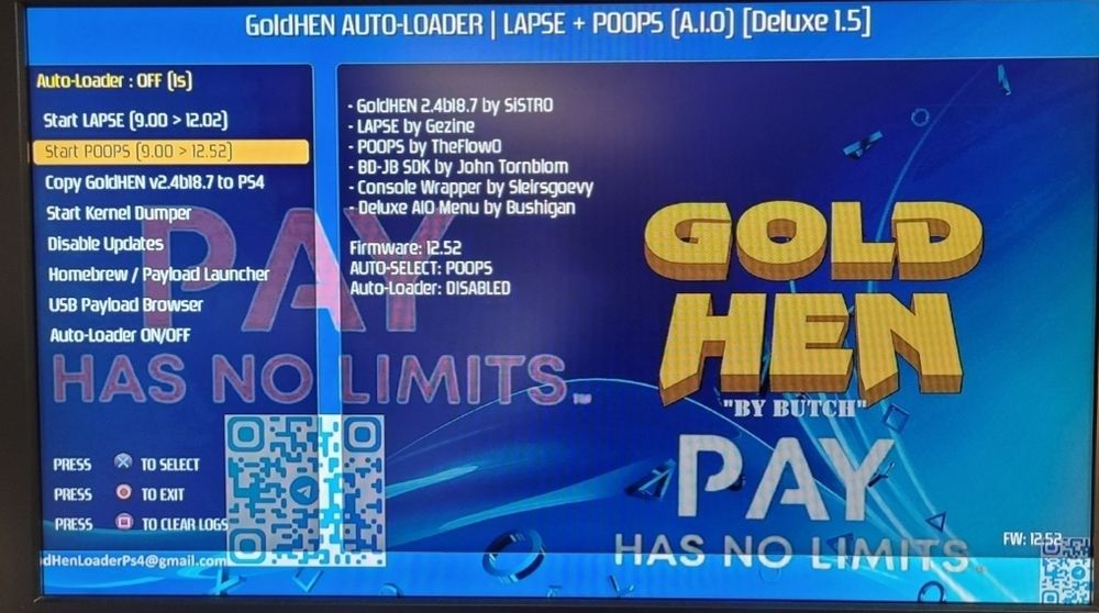 PS4 HenLoader Jailbreak GoldHen Płyta BluRay pudełko