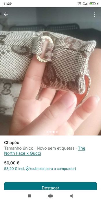 Chapéu the North face com colab cm a gucci