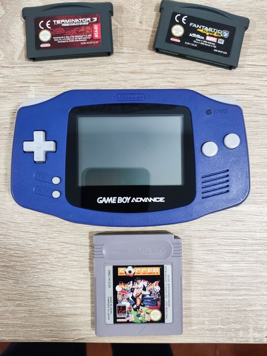 Game Boy advance lilas com 3 jogos Nintendo