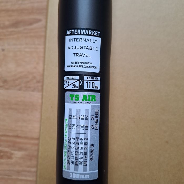 Amortyzator powietrzny manitou markhor gen 2 100mm