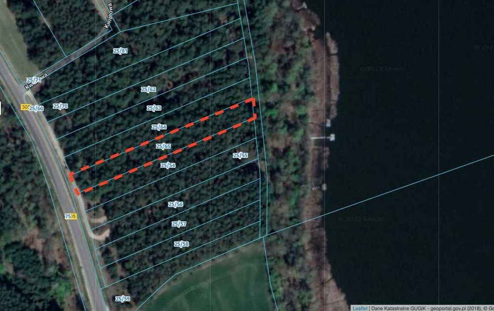 Działka z linią brzegową Wieleń Działka nad jeziorem (Boszkowo, Sława)