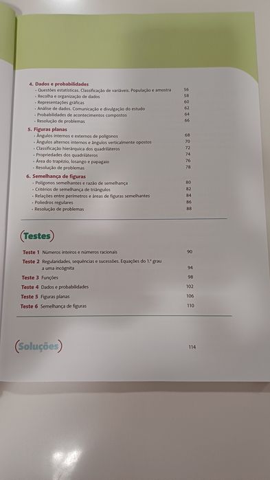 Caderno de exercícios "Sucesso nos testes Matemática 7"