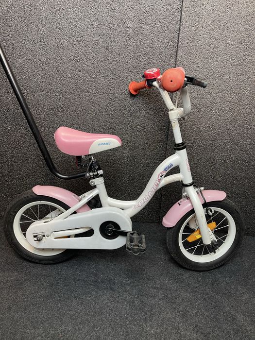 Romet Tola 12 rower dziecięcy z uchwytem do podtrzymania rowerka