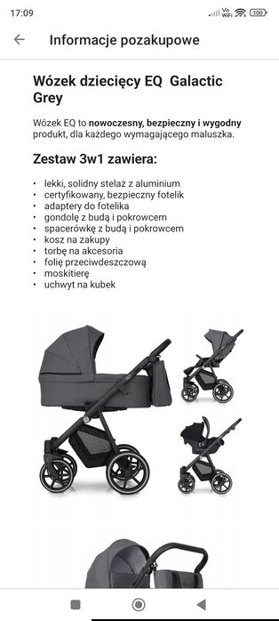 Sprzedam wózek 3 w 1