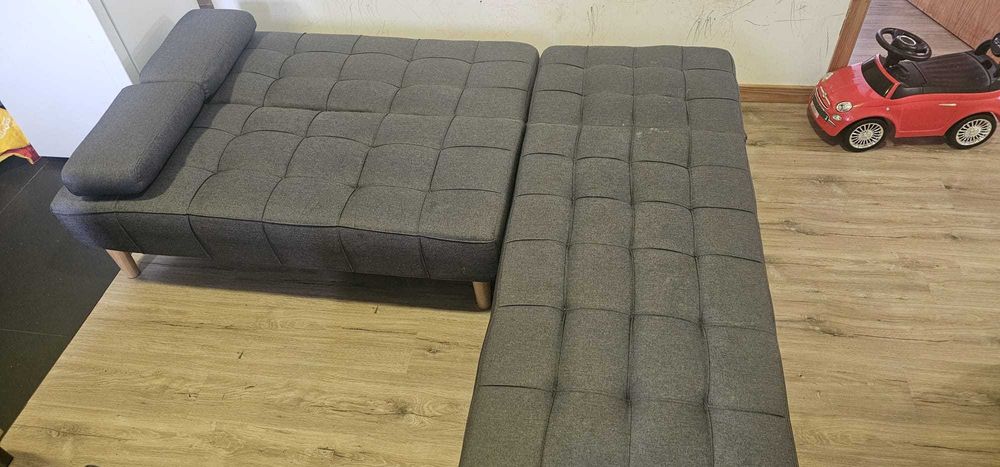 Gray Fabric Sofa Bed – Modern & Comfortable